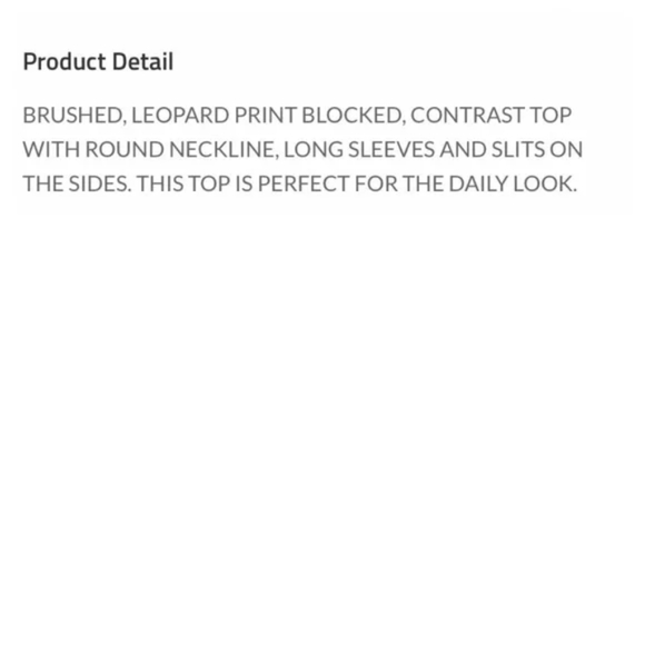 Brushed Leopard Contrast Top - Picture 5 of 5